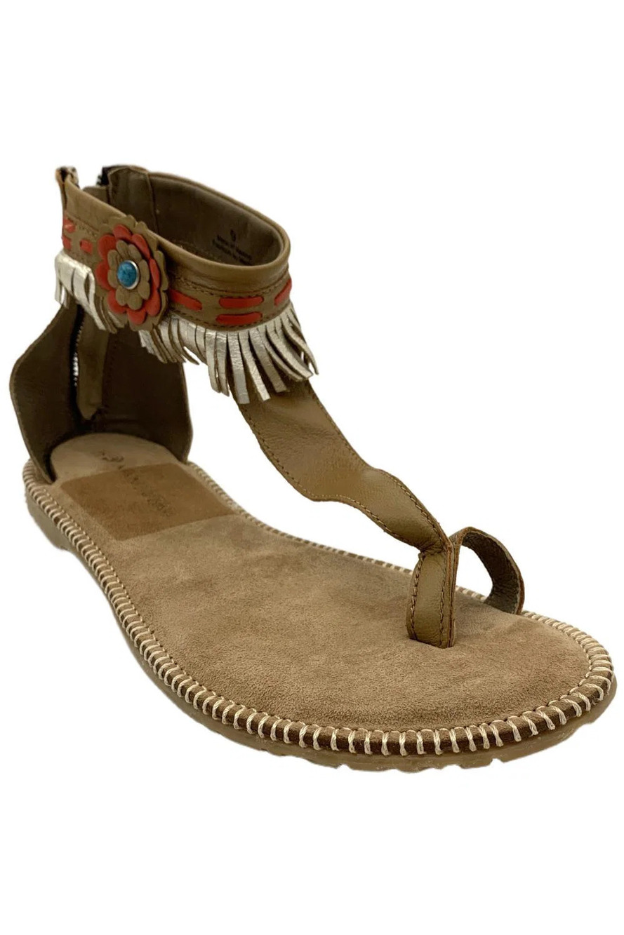 Manitobah Women's Mukluks Wasaga Ankle Sandal Light Brown/Brun Leger - Medium